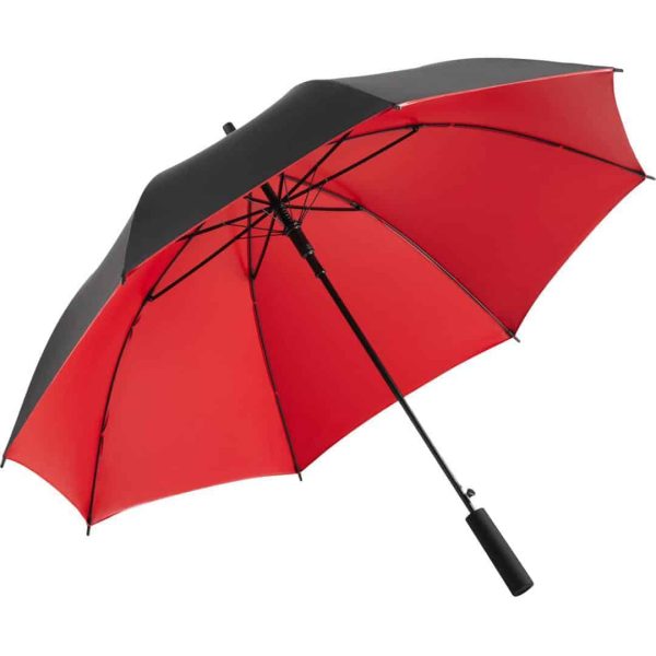 Knald rød luksus paraply 2 farvet skærm - Luxury