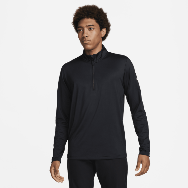 Nike Victory-Dri-FIT-golftrøje med 1/2 lynlås til mænd - sort