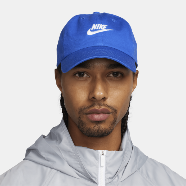 Ustruktureret Nike Club Futura Wash-kasket - blå