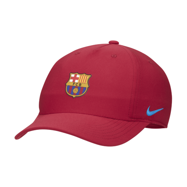 FC Barcelona Dri-FIT Club Nike Football-kasket uden struktur til større børn - rød