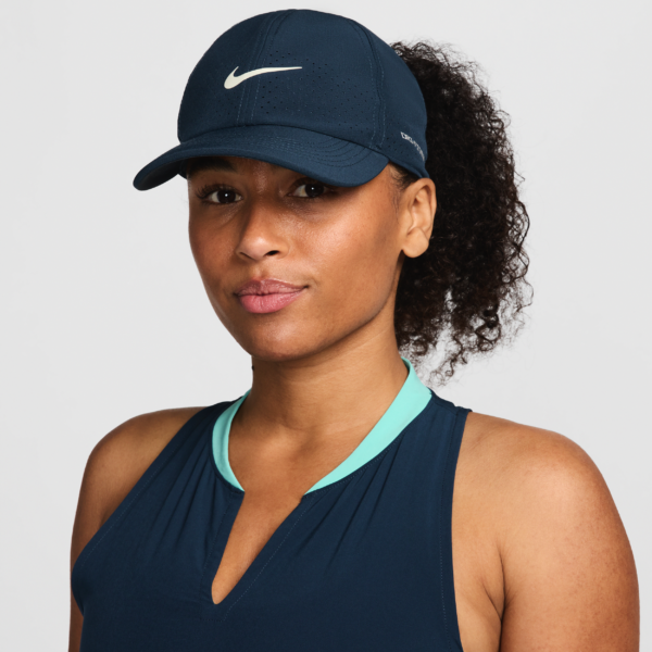 Nike Dri-FIT ADV Club-ustruktureret tenniskasket - blå