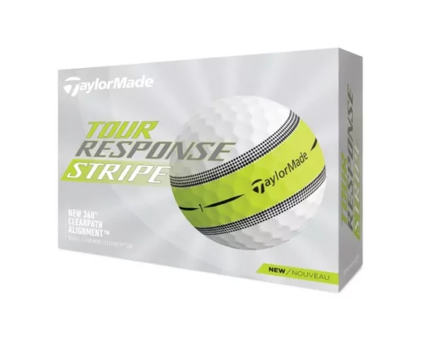 TaylorMade Tour Response Stripe Golfbolde - Limegrøn