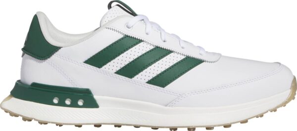 Adidas SG2 SL Læder (2024) Vandtætte Herre Golfsko Uden Spikes - Ftwwht/Cgreen/Gum4 - Str. 44 2/3 Normal