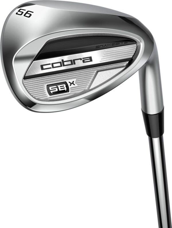 Cobra Snakebite-X Herre Gap Wedge - Chrome - Højre - 50.0° / 10° / Teardrop - KBS PGI 85 Stiff Grafit