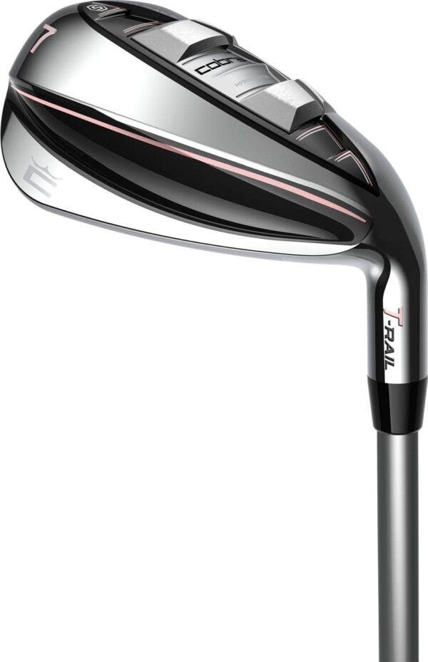 Cobra T-Rail Combo Set (2023) Dame Golfsæt - Chrome/Black/Pink - Højre - 6H, 7-9, PW, SW - Cobra ULTRALITE 45 Dame Grafit