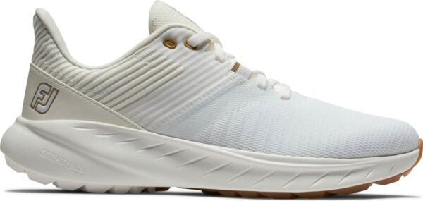 Footjoy Flex (2024) Dame Golfsko Uden Spikes - White/Beige/Beige - Str. 36 1/2 Normal