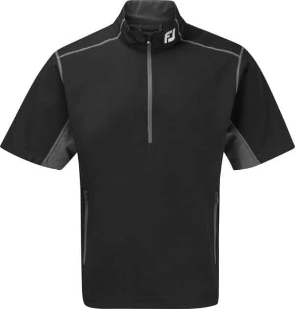 Footjoy Half-Zip S/S Windshirt Herre Jakke - Black With Charcoal - Str. L