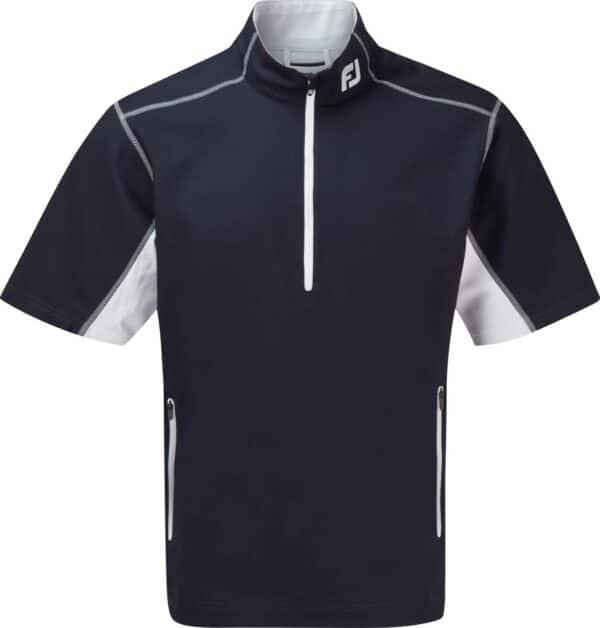 Footjoy Half-Zip S/S Windshirt Herre Jakke - Navy With White - Str. L