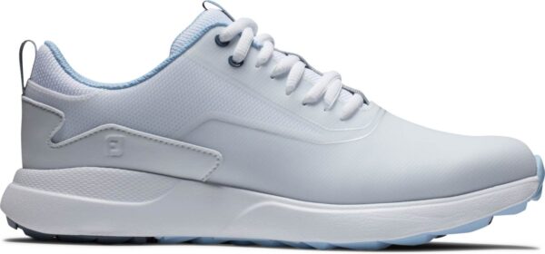 Footjoy Performa Vandtætte Dame Golfsko Uden Spikes - White/White/Blue - Str. 36 1/2 Normal