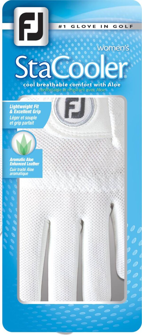 Footjoy Stacooler Sommer Dame Golfhandske - White - Venstre - Str. M / L