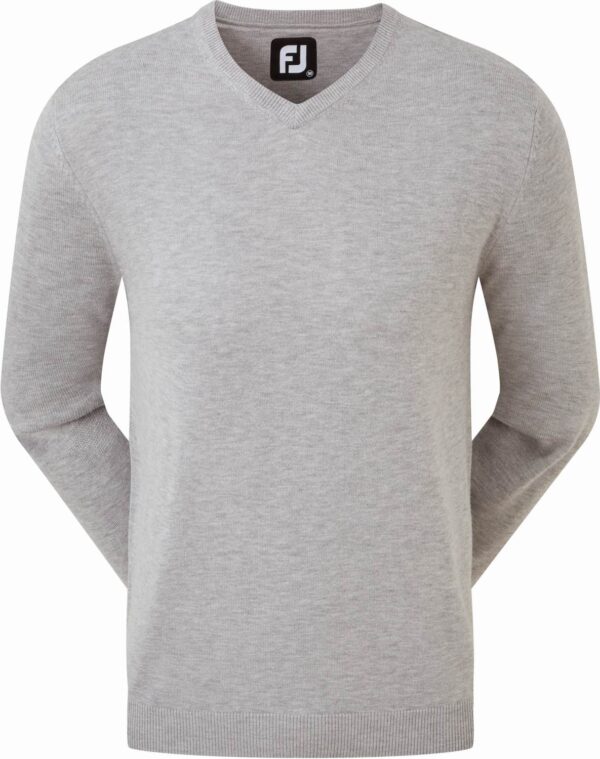 Footjoy Wool Blend V-neck Herre Pullover - Heather Grey - Str. S