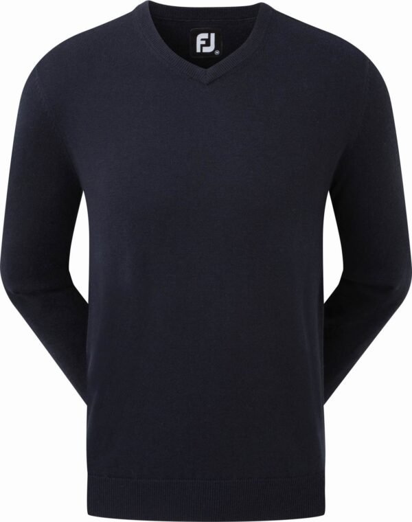 Footjoy Wool Blend V-neck Herre Pullover - Navy - Str. S