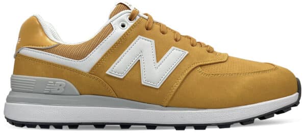 New Balance Herre 574 GREENS V2 Golfsko - White / Wheat