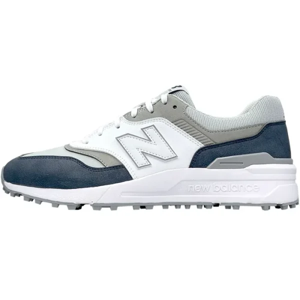 New Balance Herre 997 SL SPIKELESS Golfsko - White/Navy