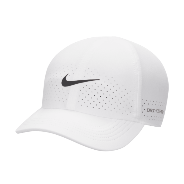 Nike Dri-FIT ADV Club-ustruktureret tenniskasket - hvid