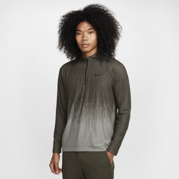 Nike Tour Dri-FIT ADV-golfoverdel med halv lynlås til mænd - gr⌀n