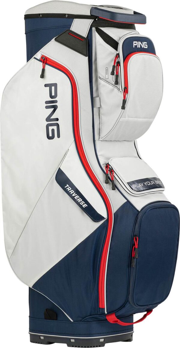 Ping Traverse Vognbag - Platinum/Navy/Red