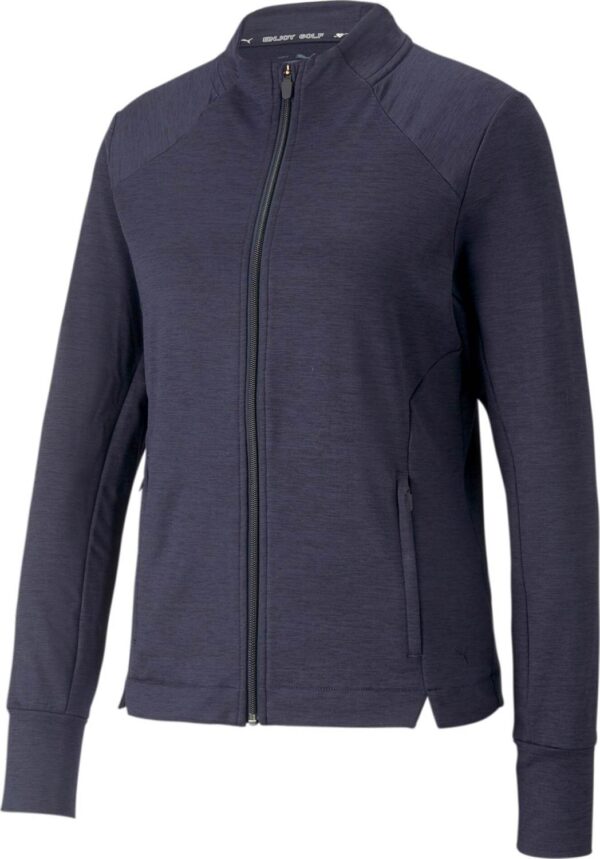 Puma Cloudspun Heather Full Zip Dame Jakke - Navy Blazer Heather - Str. L