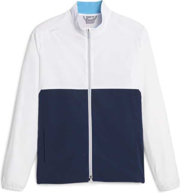 Puma Monterey Wind Jacket Herre Jakke - White Glow/Navy Blazer - Str. XXXL