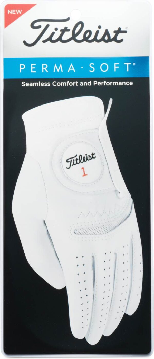 Titleist Perma Soft Cadet Læder Herre Golfhandske - Pearl - Venstre - Str. S