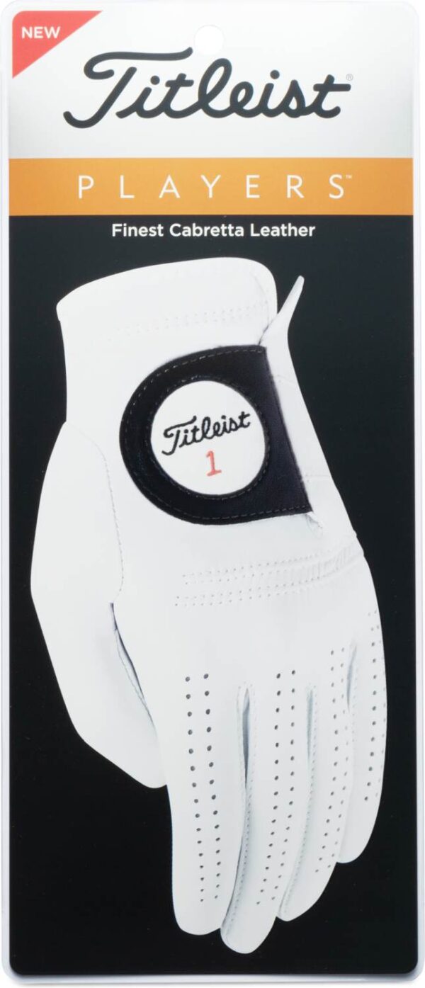 Titleist Players Cadet Læder Herre Golfhandske - Pearl - Venstre - Str. M / L