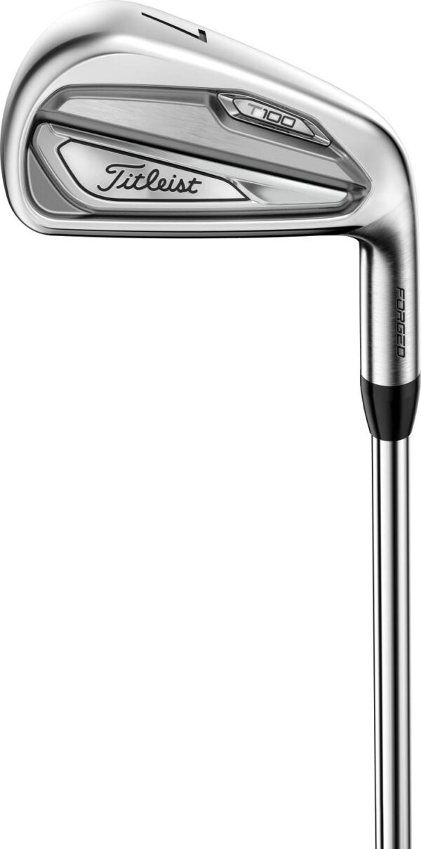 Titleist T100 (2021) Herre Jernsæt - Chrome - Venstre - 5-9, PW - True Temper Dynamic Gold AMT Tour White Regular R300 Stål