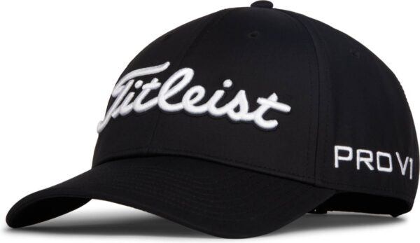 Titleist Tour Performance Kasket - Black/White - Str. Justerbar