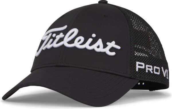 Titleist Tour Performance Mesh Kasket - Black/White - Str. Justerbar