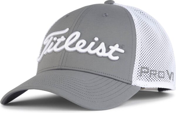 Titleist Tour Performance Mesh Kasket - Charcoal/White - Str. Justerbar