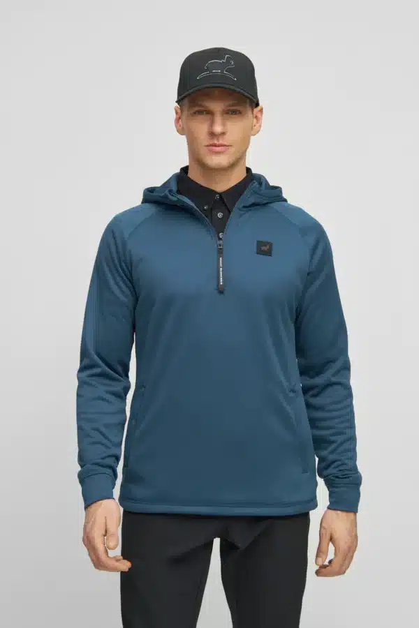 What Bunkers Frank Midlayer Hoodie - Dusty Blue