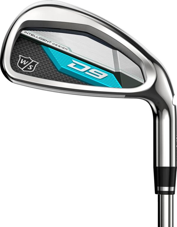 Wilson Staff D9 Dame Jernsæt - Chrome - Højre - 7-9, PW, SW - Aldila Quaranta Blue Dame Grafit