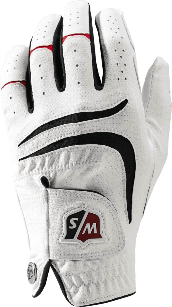 Wilson Staff Grip Plus Syntetisk Herre Golfhandske - Hvid - Venstre - Str. L