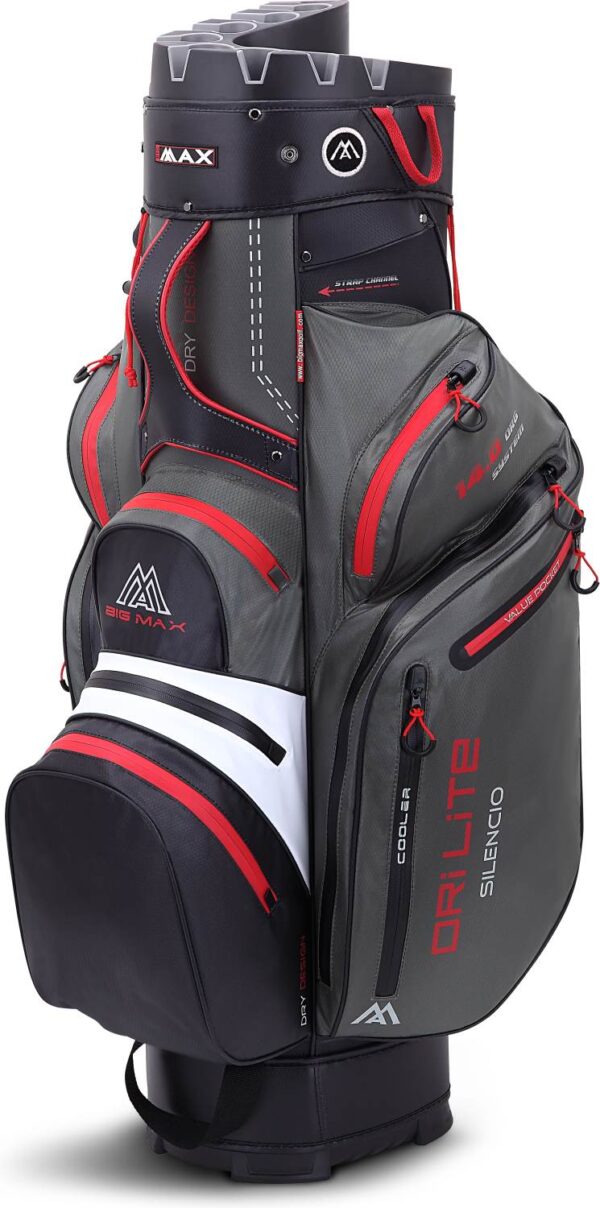 Big Max Dri Lite Silencio 2 Vandtæt Vognbag - Charcoal/White/Black/Red