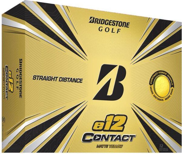 Bridgestone E12 Contact Golfbolde - Gul