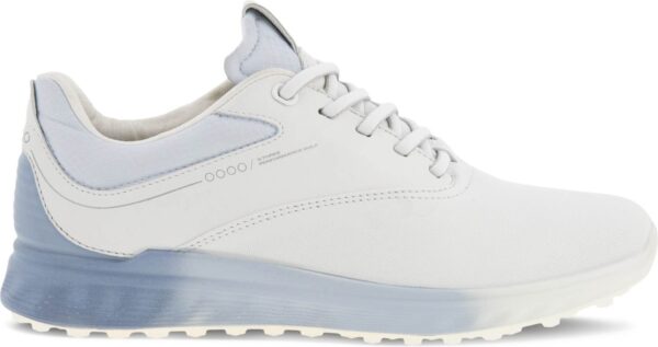 Ecco S-Three (2023) Vandtætte Dame Golfsko Uden Spikes - White/Dusty Blue/Air - Str. 37 Normal