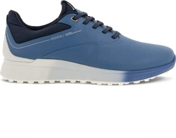 Ecco S-Three (2023) Vandtætte Herre Golfsko Uden Spikes - Retro Blue/White/Marine - Str. 39 Normal