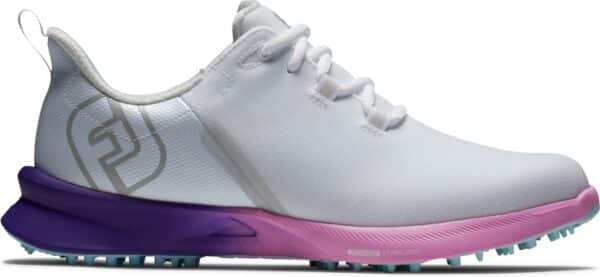 Footjoy Fuel Sport Vandtætte Dame Golfsko Uden Spikes - White/Purple/Pink - Str. 38 1/2 Normal