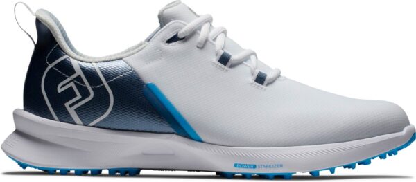 Footjoy Fuel Sport Vandtætte Herre Golfsko Uden Spikes - White/Navy/Blue - Str. 42 Normal