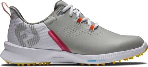 Footjoy Fuel Vandtætte Dame Golfsko Uden Spikes - Grey/Yellow/Pink - Str. 36 1/2 Normal