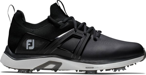 Footjoy HyperFlex (2023) Vandtætte Herre Golfsko Med Spikes - Black/White/Grey - Str. 39 Normal