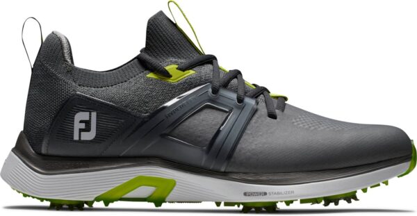 Footjoy HyperFlex (2023) Vandtætte Herre Golfsko Med Spikes - Charcoal/Grey/Lime - Str. 42 Normal