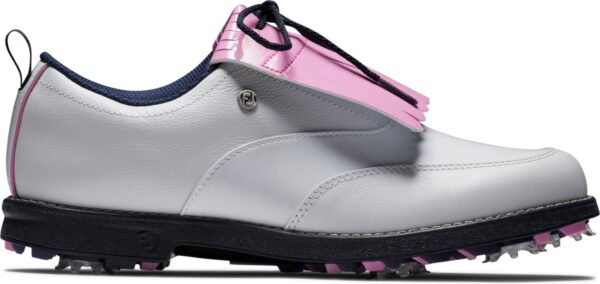 Footjoy Premiere Series (2023) Vandtætte Dame Golfsko Med Spikes - White/White/Pink - Str. 36 1/2 Normal