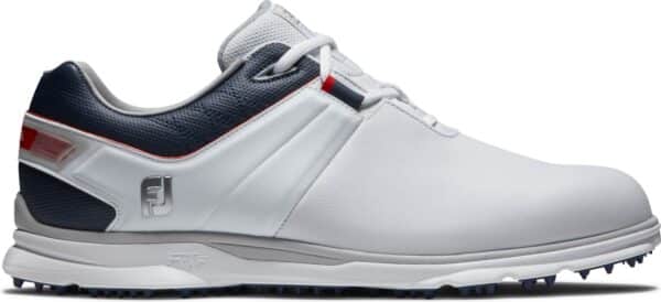 Footjoy Pro SL (2022) Vandtætte Herre Golfsko Uden Spikes - White/Navy/Red - Str. 40 Normal