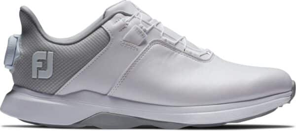 Footjoy ProLite BOA Vandtætte Dame Golfsko Uden Spikes - White/Wht/Grey - Str. 36 1/2 Normal