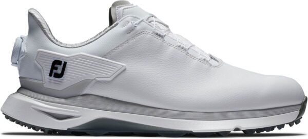 Footjoy Pro/SLX BOA Vandtætte Herre Golfsko Uden Spikes - White/White/Grey - Str. 39 Normal