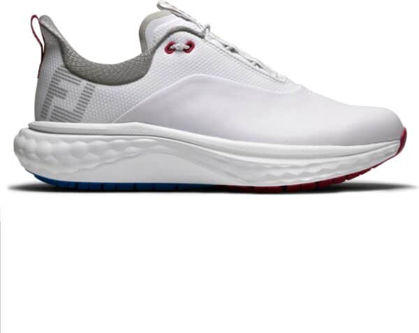 Footjoy Quantum Vandtætte Dame Golfsko Uden Spikes - White/Blue/Pink - Str. 36 1/2 Normal