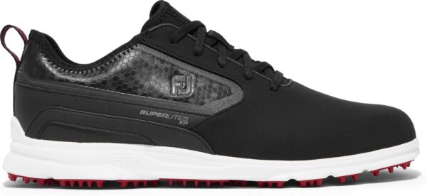 Footjoy Superlites XP (2022) Vandtætte Herre Golfsko Uden Spikes - Black/White/Red - Str. 40 Normal