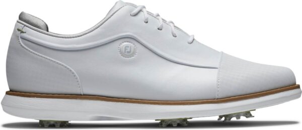 Footjoy Traditions (2022) Vandtætte Dame Golfsko Med Spikes - White - Str. 39 Normal