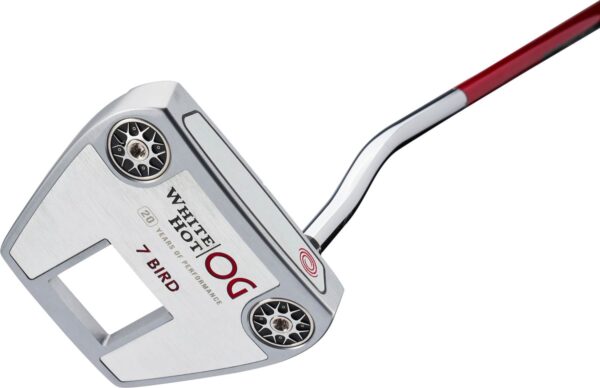 Odyssey White Hot Og 7 Bird (Stroke Lab) Double Bend Neck Putter - Chrome - Højre - Str. 34" - Odyssey Pistol (2022) Midsize Sølv/Sort