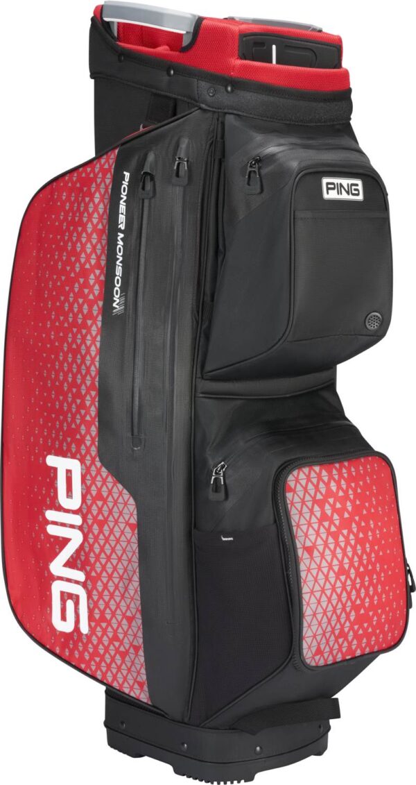 Ping Pioneer Monsoon (2025) Vandtæt Vognbag - Black/Red